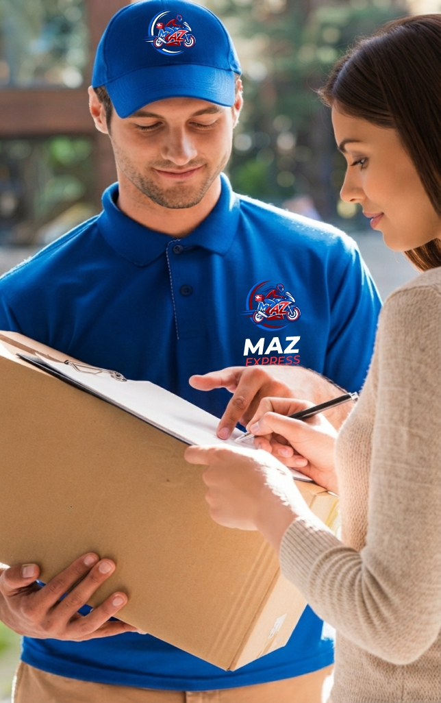 Recepción de paquete MAZ EXPRESS